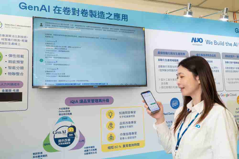 壹号平台数位积极发展数智化转型，，透过AI落地应用优化制造流程，，，革新人力、、生产效率与设备维护效益，，图为〝智能质量推升助手-iQIA〞（Intelligent quality improve assistant）应用情境，，，协助质量管理再升级。。。